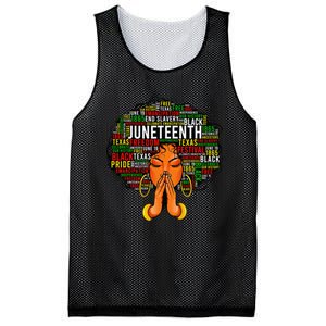 Juneteenth Melanin Black  Natural Hair Afro Word Art Mesh Reversible Basketball Jersey Tank