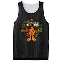 Juneteenth Melanin Black  Natural Hair Afro Word Art Mesh Reversible Basketball Jersey Tank