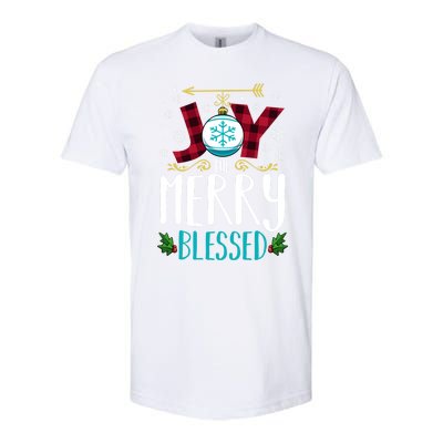 Joyful Merry Blessed Christmas Family Matching Xmas Party Meaningful Gift Softstyle® CVC T-Shirt