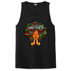 Juneteenth Melanin Black Wo Natural Hair Afro Word Art PosiCharge Competitor Tank