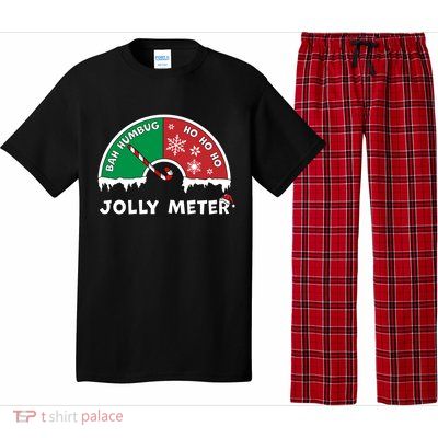 Jolly Meter Bah Humbug To Ho Ho Ho Anti Christmas Funny Classic Pajama Set