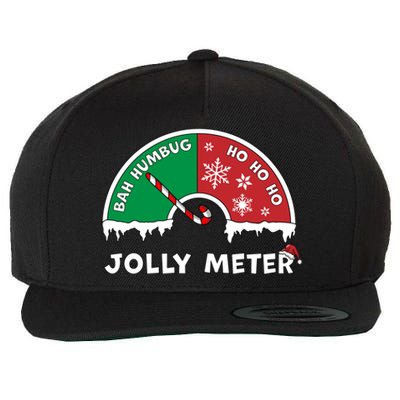 Jolly Meter Bah Humbug To Ho Ho Ho Anti Christmas Funny Classic Wool Snapback Cap