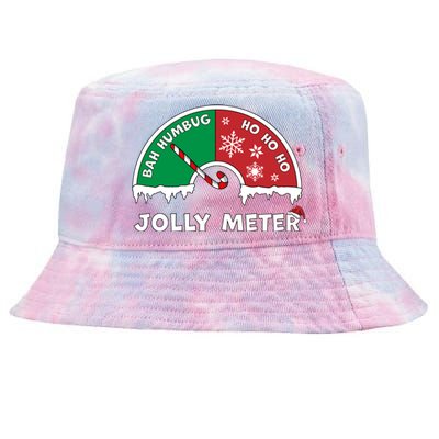 Jolly Meter Bah Humbug To Ho Ho Ho Anti Christmas Funny Classic Tie-Dyed Bucket Hat