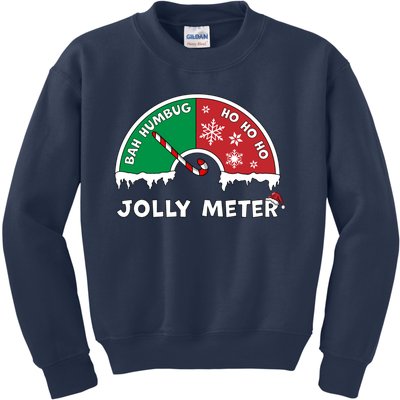 Jolly Meter Bah Humbug To Ho Ho Ho Anti Christmas Funny Classic Kids Sweatshirt