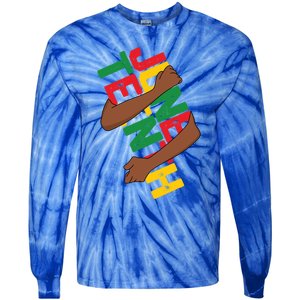 Juneteenth Melanin Blm Black Freedom Day African American Funny Gift Tie-Dye Long Sleeve Shirt