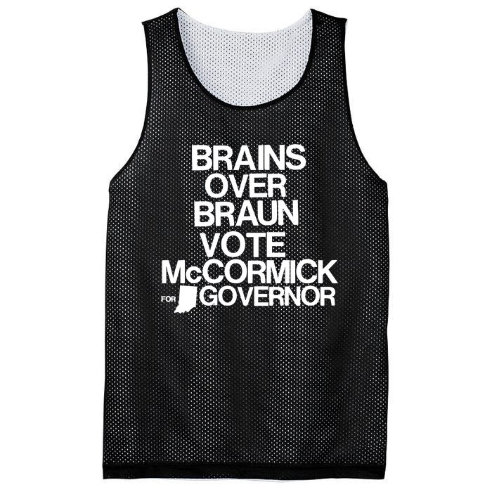 Jennifer Mccormick Brains Over Braun Vote Mccormick For Governor Mesh Reversible Basketball Jersey Tank