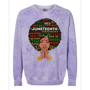 Juneteenth Melanin Black Wo Natural Hair Afro Queen Colorblast Crewneck Sweatshirt