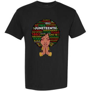 Juneteenth Melanin Black Wo Natural Hair Afro Queen Garment-Dyed Heavyweight T-Shirt