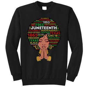 Juneteenth Melanin Black Wo Natural Hair Afro Queen Sweatshirt