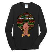 Juneteenth Melanin Black Wo Natural Hair Afro Queen Tall Long Sleeve T-Shirt