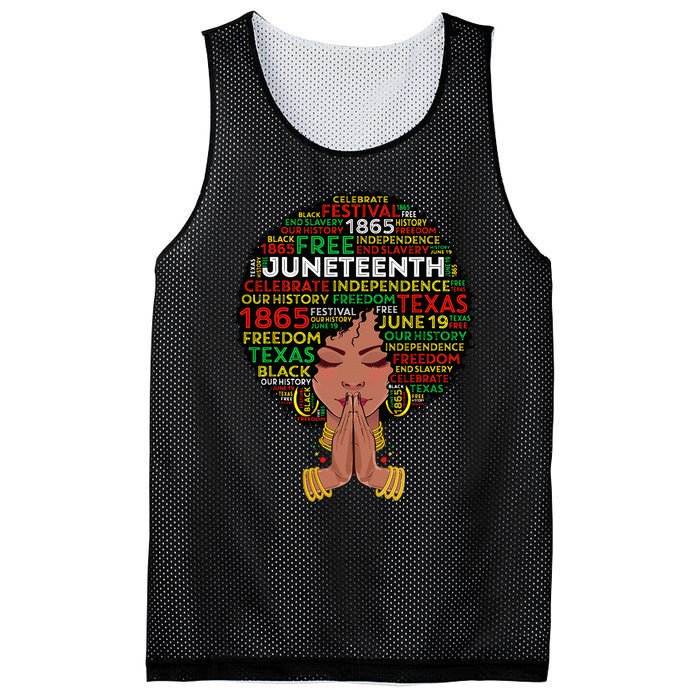 Juneteenth Melanin Black Wo Natural Hair Afro Queen Mesh Reversible Basketball Jersey Tank