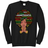 Juneteenth Melanin Black Wo Natural Hair Afro Queen Tall Sweatshirt