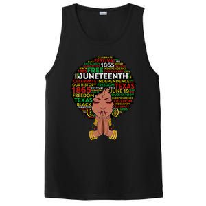 Juneteenth Melanin Black Wo Natural Hair Afro Queen PosiCharge Competitor Tank