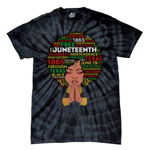 Juneteenth Melanin Black Wo Natural Hair Afro Queen Tie-Dye T-Shirt