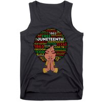 Juneteenth Melanin Black Wo Natural Hair Afro Queen Tank Top