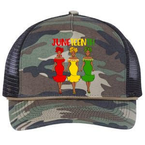 Juneteenth Melanin Black Women Retro Rope Trucker Hat Cap