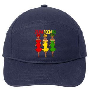 Juneteenth Melanin Black Women 7-Panel Snapback Hat