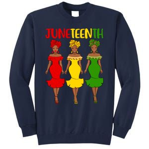 Juneteenth Melanin Black Women Tall Sweatshirt