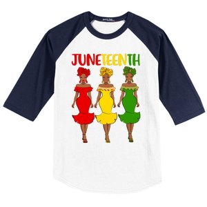 Juneteenth Melanin Black Women Baseball Sleeve Shirt