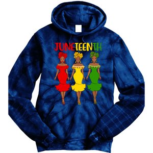 Juneteenth Melanin Black Women Tie Dye Hoodie