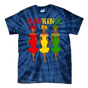 Juneteenth Melanin Black Women Tie-Dye T-Shirt