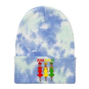 Juneteenth Melanin Black Women Tie Dye 12in Knit Beanie