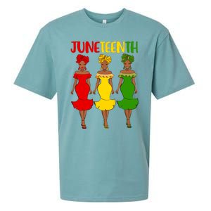 Juneteenth Melanin Black Women Sueded Cloud Jersey T-Shirt