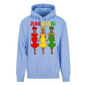 Juneteenth Melanin Black Women Unisex Surf Hoodie