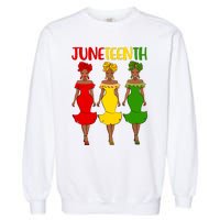 Juneteenth Melanin Black Women Garment-Dyed Sweatshirt