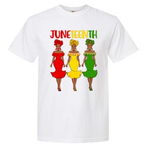 Juneteenth Melanin Black Women Garment-Dyed Heavyweight T-Shirt