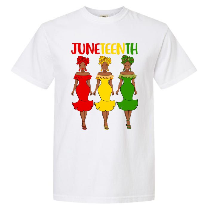 Juneteenth Melanin Black Women Garment-Dyed Heavyweight T-Shirt