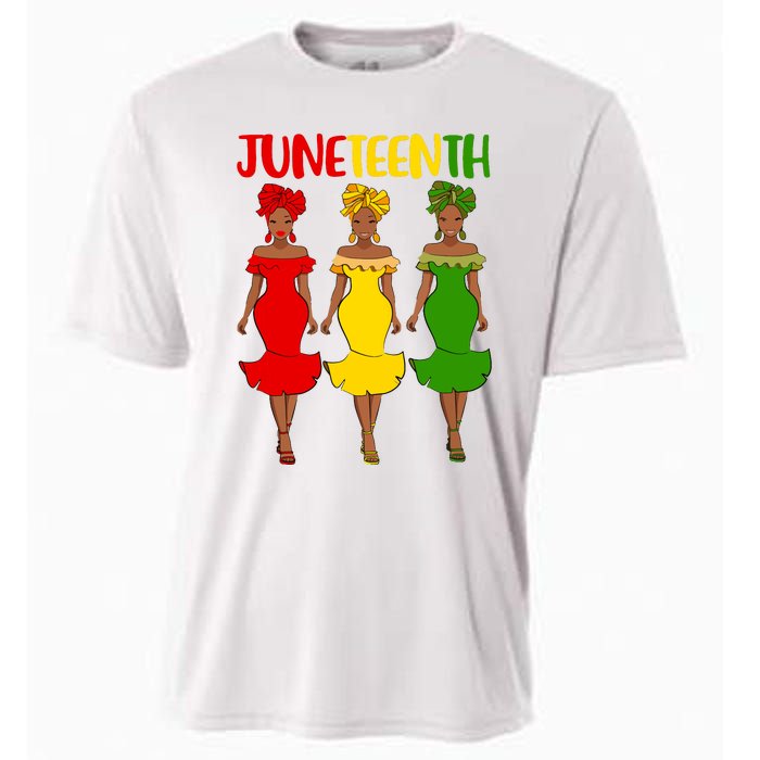 Juneteenth Melanin Black Women Cooling Performance Crew T-Shirt