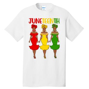 Juneteenth Melanin Black Women Tall T-Shirt