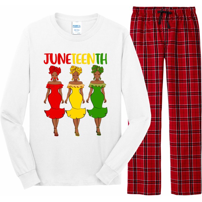 Juneteenth Melanin Black Women Long Sleeve Pajama Set