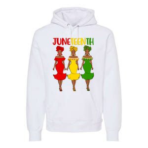 Juneteenth Melanin Black Women Premium Hoodie