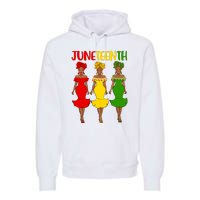 Juneteenth Melanin Black Women Premium Hoodie