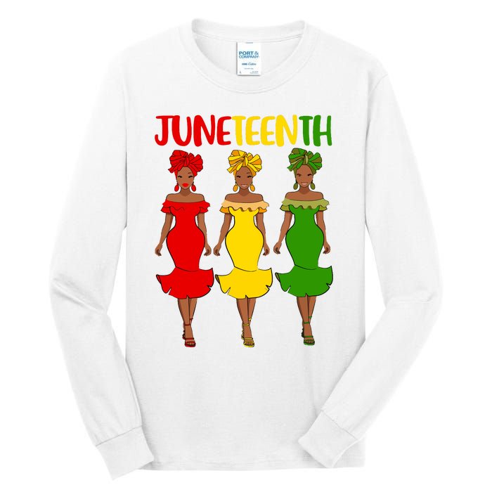 Juneteenth Melanin Black Women Tall Long Sleeve T-Shirt