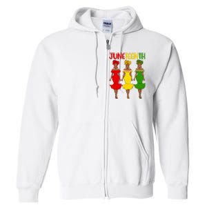 Juneteenth Melanin Black Women Full Zip Hoodie