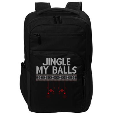 Jingle My Balls Funny Ugly Christmas Impact Tech Backpack