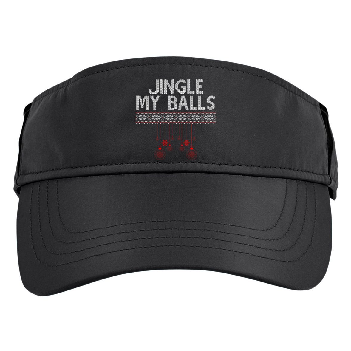 Jingle My Balls Funny Ugly Christmas Adult Drive Performance Visor
