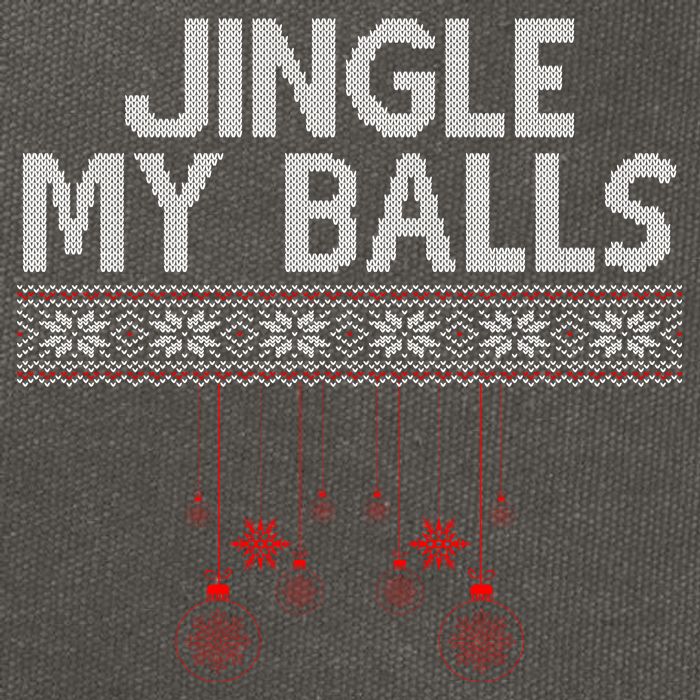 Jingle My Balls Funny Ugly Christmas Cotton Canvas Backpack
