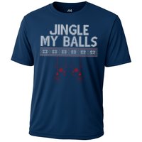 Jingle My Balls Funny Ugly Christmas Cooling Performance Crew T-Shirt