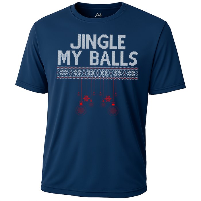 Jingle My Balls Funny Ugly Christmas Cooling Performance Crew T-Shirt