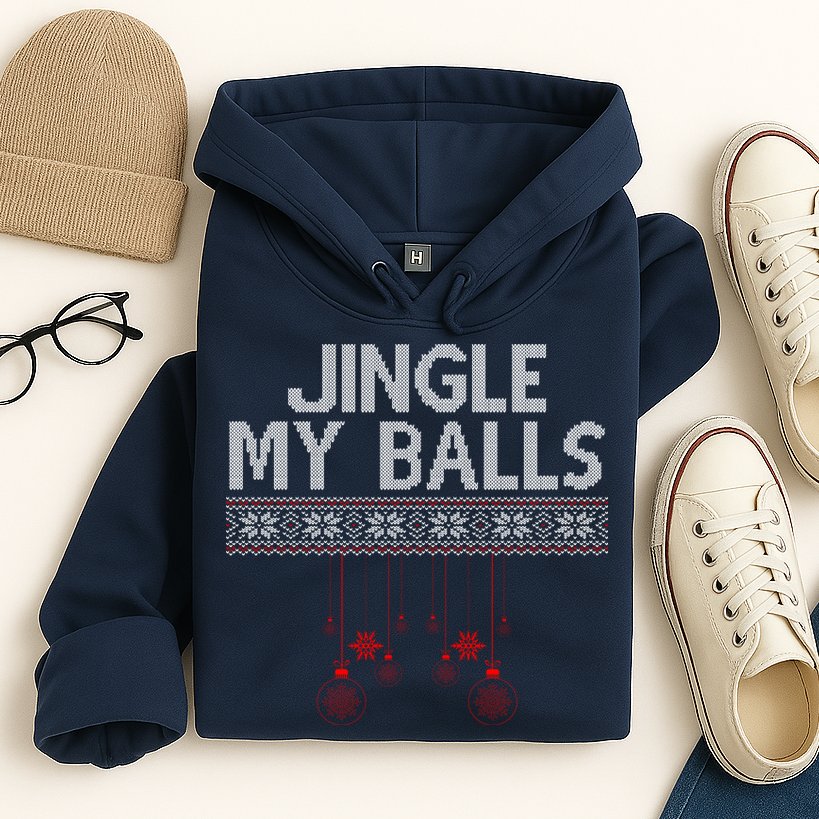 Jingle My Balls Funny Ugly Christmas Hoodie