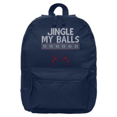 Jingle My Balls Funny Ugly Christmas 16 in Basic Backpack