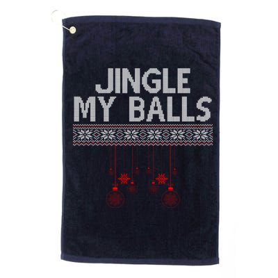 Jingle My Balls Funny Ugly Christmas Golf Towel