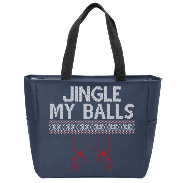 Jingle My Balls Funny Ugly Christmas Zip Tote Bag