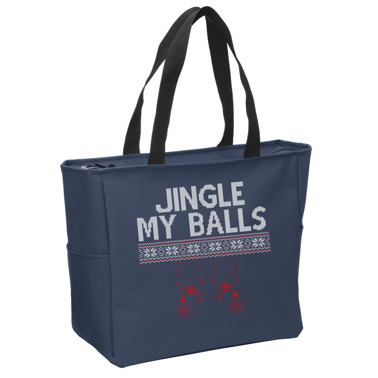 Jingle My Balls Funny Ugly Christmas Zip Tote Bag