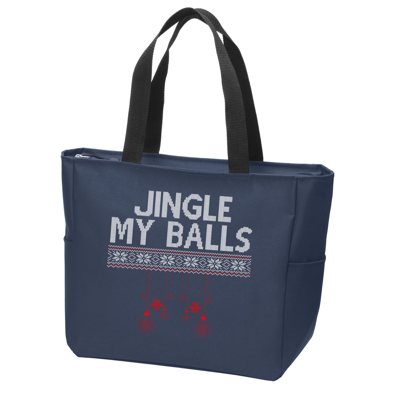 Jingle My Balls Funny Ugly Christmas Zip Tote Bag