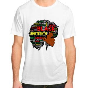 Juneteenth Melanin Black Women Natural Hair Afro Word Art 8019 Adult ChromaSoft Performance T-Shirt